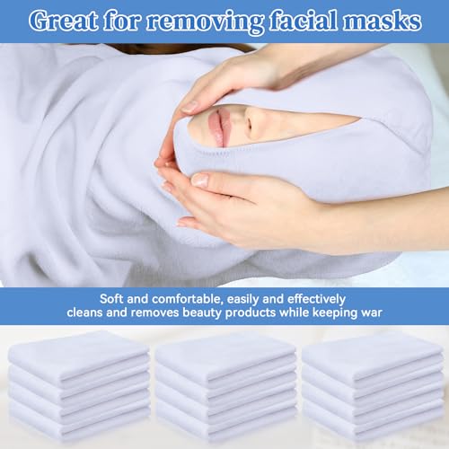 White Split Design Microfiber Facial Towels Set - Spa, Home & Salon Use