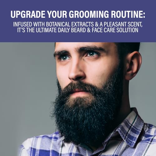 Graham Hill Arnage Soothing & Refreshing Face and Beard Balm for Men, 200ml - Men's Face Moisturizer, Vegan Beard Moisturiser for Men with Panthenol, Jojoba Oil & American Cuckoo Flower
