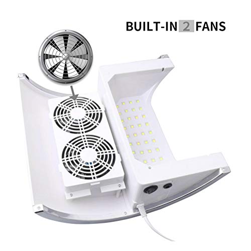 Nail Dust Extractor & Cleaner, 2-in-1 Infrared Sensor, 1 Curing Lamp, 10S/30S/60S/99S Timer, Gel Nail Polish Curing Machine