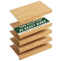 Solid Pine Wire Shelf Covers - 12 Inch Depth x 24 Inch Length, Tool-Free Pantry Rack (Variation: 12" D / 24" L)