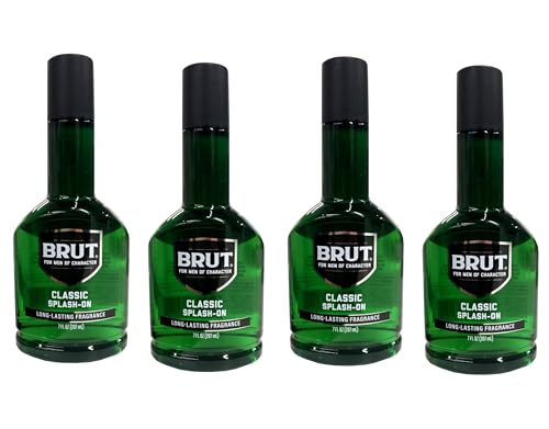 Brut Splash On Lotion 7 Oz Pack of 4 - Men's Body Moisturizer