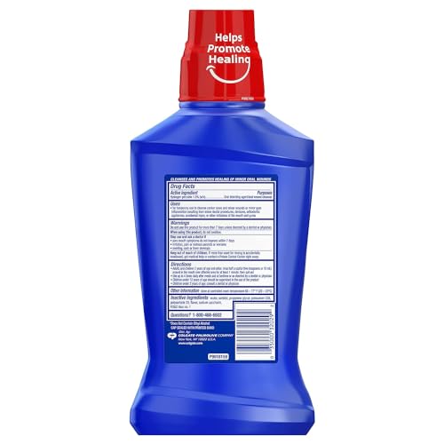 Colgate Peroxyl Mouth Sore Rinse Mild Mint 16.9 Fl oz (Pack of 2)