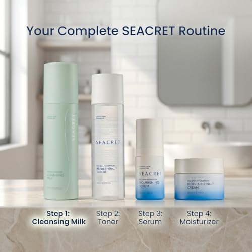 SEACRET Dead Sea Mineral Makeup Remover Cleansing Milk - Gentle, Vegan Face Cleanser 200ml