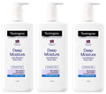 Neutrogena Norwegian Formula Deep Moisture Body Lotion Pack of 3 - Hypoallergenic 13.5oz