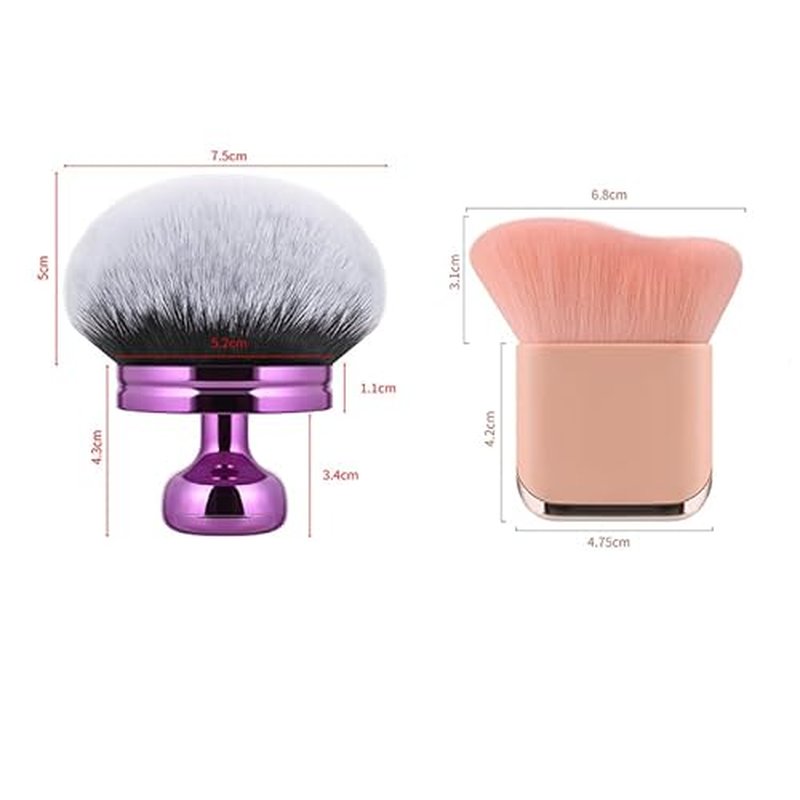 Extra Large Self Tanner Beauty Soft Body Makeup Brush,Face 2 Pack?Blend & Blur Wide Round Head Kabuki Brush Tanning Applicator Set, Powder,Professional Leg Makeup Tool with Drawstring Bag
