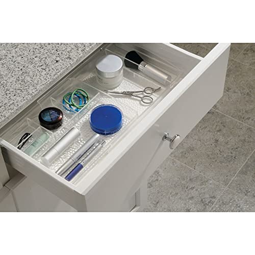 mDesign 2-Pack Expandable Clear Makeup Organizer for Bathroom & Vanity Drawers