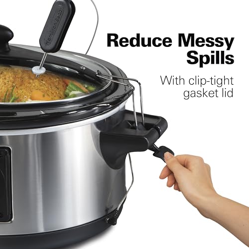 Hamilton Beach 6 Qt Set & Forget Programmable Slow Cooker - Stainless Steel