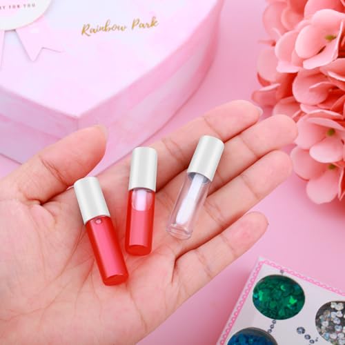 Mini Lip Gloss Tubes 3ml - 100 Pcs White Refillable Containers for DIY Cosmetics