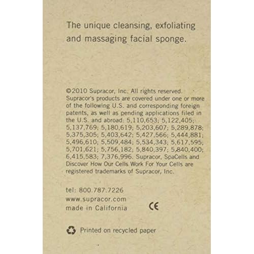 Supracor SpaCell Facial Sponge - Face Scrubber, Honeycomb Face Exfoliator for Smoother, Softer, and Younger Looking Skin, Blue, One Pack