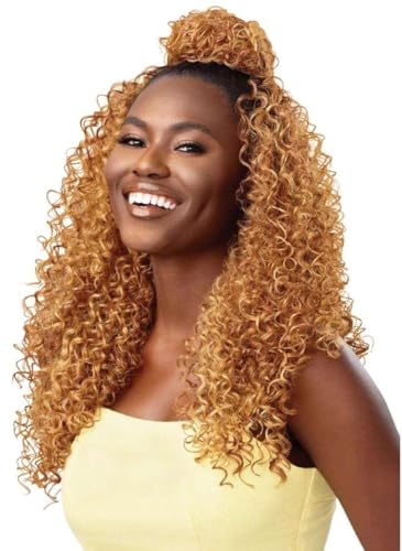 Converti-Cap Outre Synthetic Wig - Dominican Bounce with Dark Brown Root & Gold Amber