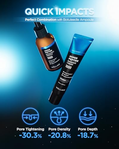 WELLAGE 50ml Hyper Peptide Bandage Cream with Salmon DNA PDRN Anti-Aging Face Moisturizer - Pack of 2