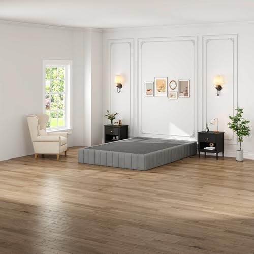 King 9 Inch Heavy-Duty Box Spring Mattress Foundation with Upholstered Cover - Upgrade Version