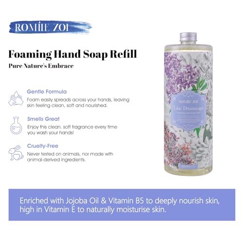 Foaming Hand Soap Refill Lilac Scent 33.8 Fl Oz - Gentle, Moisturizing