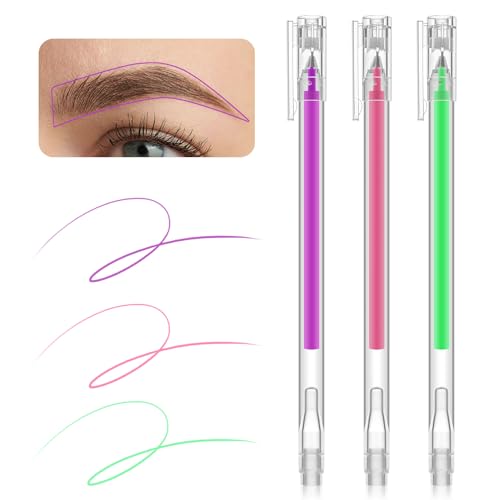 Brow Mapping Pen, Unique Colors Eyebrow Lip Positioning Tool, Gel Pen for Eyebrow Mapping, Brow Lamination Supplies