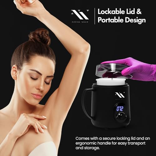 Nova Wax Warmer - Digital Mini Wax Warmer for Hair Removal 8.4oz / 238g