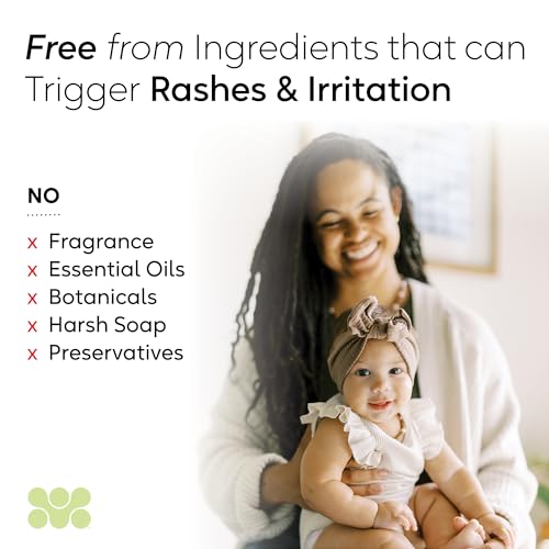 Gentle Balm-to-Milk Body Wash for Sensitive Skin - Organic Oil-Based Cleanser, Microbiome-Friendly, Fragrance-Free
