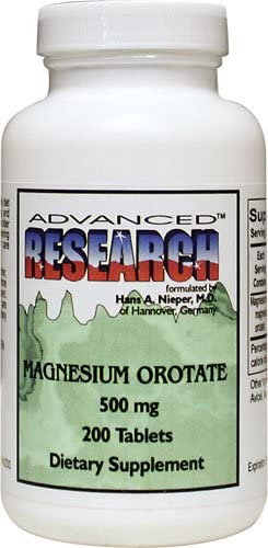 Magnesium Orotate Tablets 500 Mg - Unflavored, 200 Count - Dietary Supplement