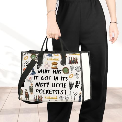 JNIAP Fantasy Movie Makeup Bag Fantasy Movie Gift What Has It Got In Its Nasty Little Pockets Gifts Fantasy Book Cosmetic Bag(WHAT HAS Tote)