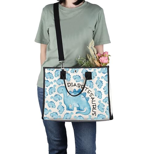 JXGZSO Funny Diabetic Bag Gift Diabetesaurus Diabetic Dinosouar Bag Diabetes Diabetic Supply Case (Diabetesaurus TT)