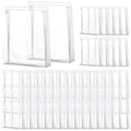 Xuniea 100 Pcs Mini Clear Makeup Bag PVC Small Travel Toiletry Organizer Pouches Bulk Waterproof Transparent Plastic Cosmetic Bag with Zipper for Women Men Travel(5.1'')