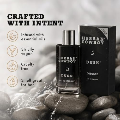 Men's Cologne Dusk by Herban Cowboy, Fresh Rugged Fragrance 1.7 Fl Oz