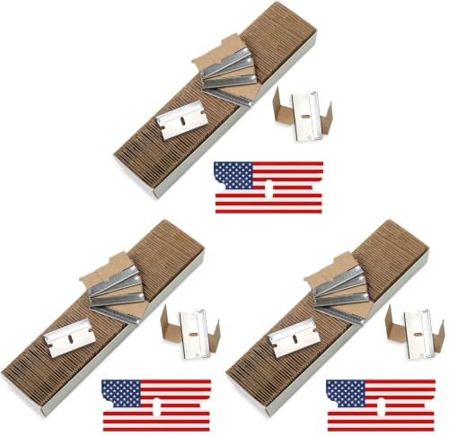 CANOPUS Heavy Duty Single Edge Razor Blades Pack of 3 (100 Count)