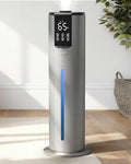Large 8L Humidifier for Bedroom & Large Rooms, Grey - Leak-Proof Top Fill, 40H Run, Essential Oil Tray