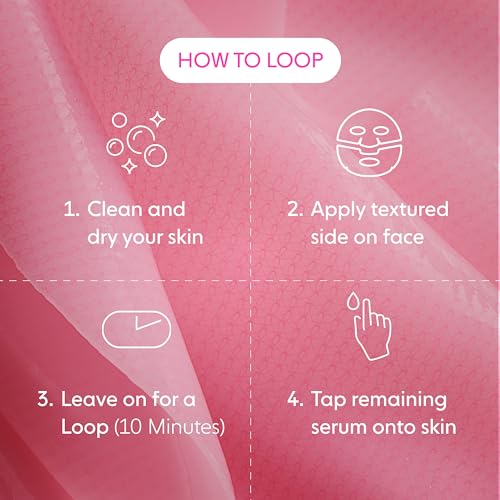 LOOPS DOUBLE TAKE - Glow Hydrogel Face Mask - Calms and Soothes Skin¡¯s Surface - Helps Refine Pores and - Leaves You Glowing and Luminous - For All Skin Types - 1 Pc (Pack of 2)