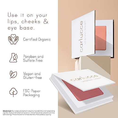 Carlucce Umpteen 3-in-1 Vegan Multi-Use Cream Color Palette (Innocent) ? Makeup & Skincare in One ? High-Pigment, Blendable Formula for Lips, Cheeks & Eye Base ? Clean & Cruelty-Free