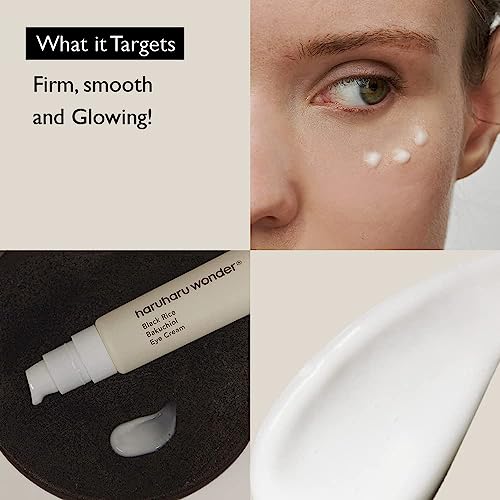 Haruharu Black Rice Bakuchiol Eye Cream Duo Set 0.67 Fl Oz - Vegan, Hydrating & Firming