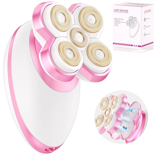 Women's Electric Razor for Legs & Bikini - Waterproof Rechargeable Trimmer Pink