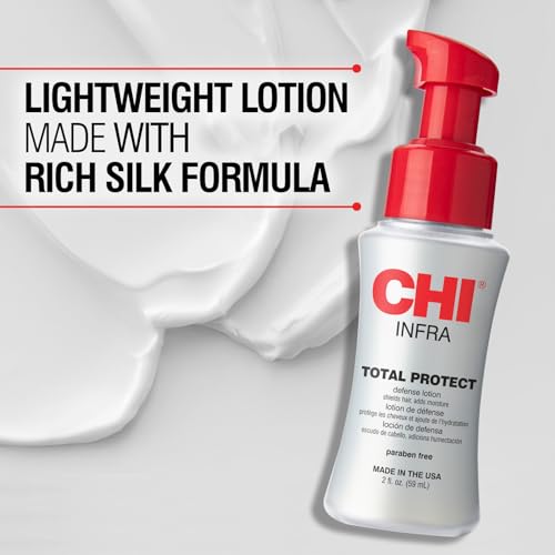 CHI Total Protect Defense Lotion, Lightweight Lotion For Locking In Moisture & Protecting Hair From Heat, Sulfate, Paraben, & Cruelty-Free, 2 Oz