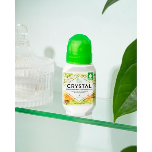 CRYSTAL Mineral Deodorant Roll-On Vanilla + Jasmine Body With 24-Hour