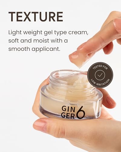 Hydrating Face Moisturizer with Hyaluronic Acid & Ginger Water - Lightweight Gel for Glass Skin