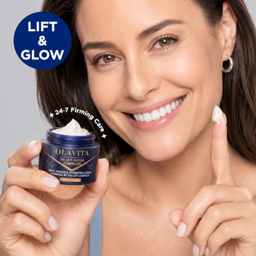 Letebee Light Olavita Tri-Lift Peptide Complex Face & Neck Cream Unscented - Hydrating Anti-Aging for Mature Skin 50ml