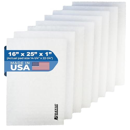 16x25 Air Filter Pads Replacement for Respiricaire MicroClean 95 - Fiberglass Media