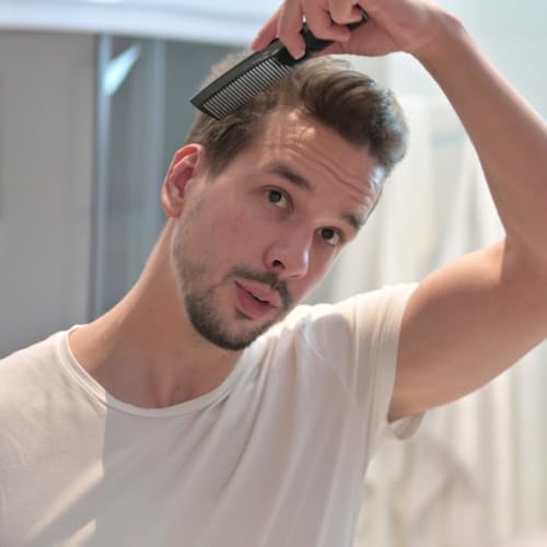 G.B.S 6 Pieces Black 5in Course Fine and Pocket Hair Comb Beard and Mustache Combs
