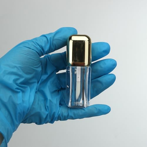 DIY Lip Gloss Tubes 16 Pack 5ml Gold Square Doe Foot Wand Refillable Containers