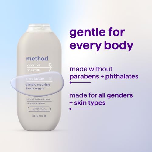 Simply Nourish Body Wash - 18 Fl Oz, Pack of 3 - Moisturizing & Gentle