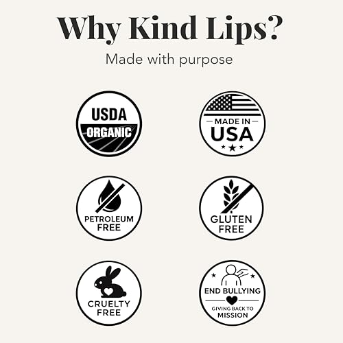 Kind Lips Sweet Mint Organic Lip Balm Natural Moisturizing Lip Care 5 Pack