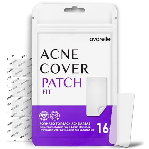 AVARELLE Pimple Patches (40 Count) Hydrocolloid Acne Patches, Acne Treatment for Blemishes and Zit with Tea Tree Oil, Calendula Oil and Cica Oil for Face, Vegan, C (40 CT + 80 CT + Fit + Variety)