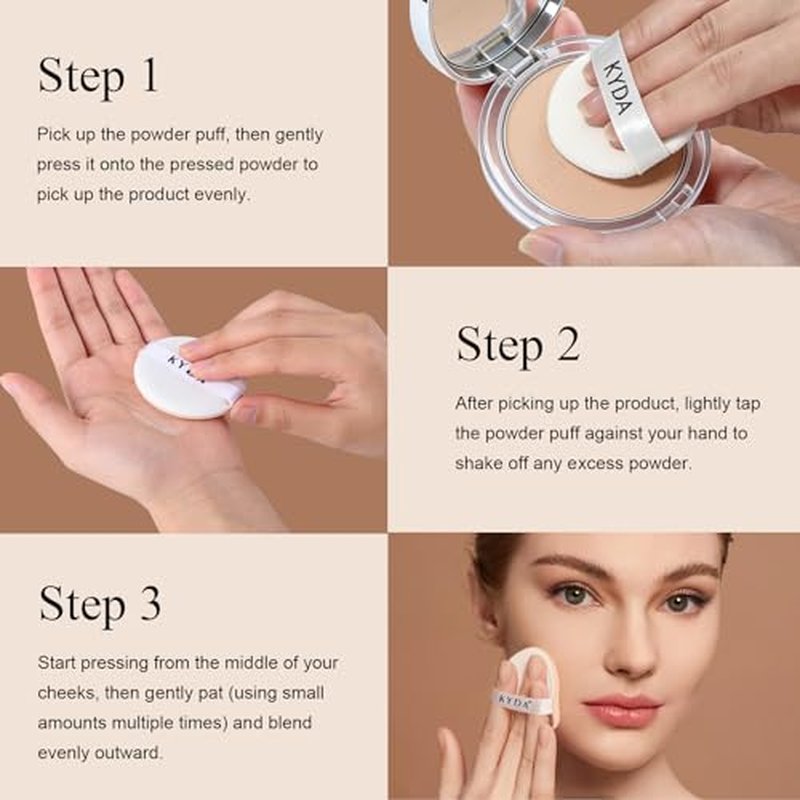 4-in-1 Mineral Pressed Powder, SPF 35 Powder Foundation with Concealer and Finishing, Matte Weightless Buildable Foundation, Light to Medium Coverage, 01 light