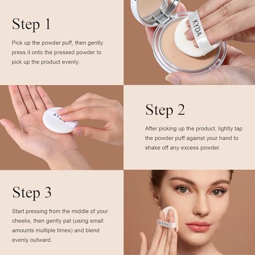 4-in-1 Mineral Pressed Powder, SPF 35 Powder Foundation with Concealer and Finishing, Matte Weightless Buildable Foundation, Light to Medium Coverage, 01 light