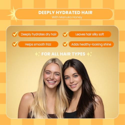 Luseta Manuka Honey Shampoo and Conditioner Set, 16.9 fl oz each – Moisturizing Care for Dry Hair (Twin Pack)