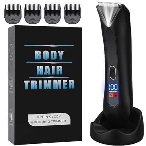 Men's Waterproof 4-in-1 Body & Ball Hair Trimmer with Ceramic Blades