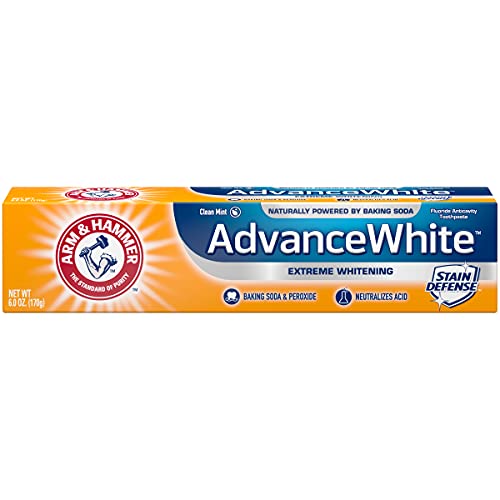Arm & Hammer Advance White Extreme Whitening Toothpaste Pack of 8 - 6 Oz Each, Clean Mint Flavor