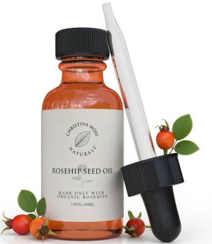 Rosehip Seed Oil - 1 oz Pure Face and Hair Moisturizer, Softening & Shine