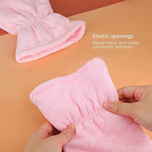 Paraffin Wax Gloves & Booties Set - Thick Heated Spa Mittens & Foot Liners, Pink, Medium - Thermal Hand & Foot Therapy