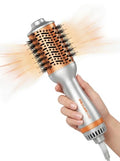 SHEGLAM Mini Travel Hair Dryer Brush - Dual Voltage 120V-240V, Anti-Frizz Styling