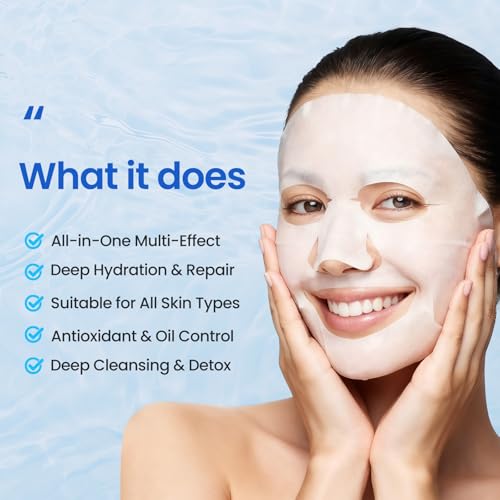 36 Pack Hydrating Face Mask Set with Centella Asiatica - Soothing & Moisturizing